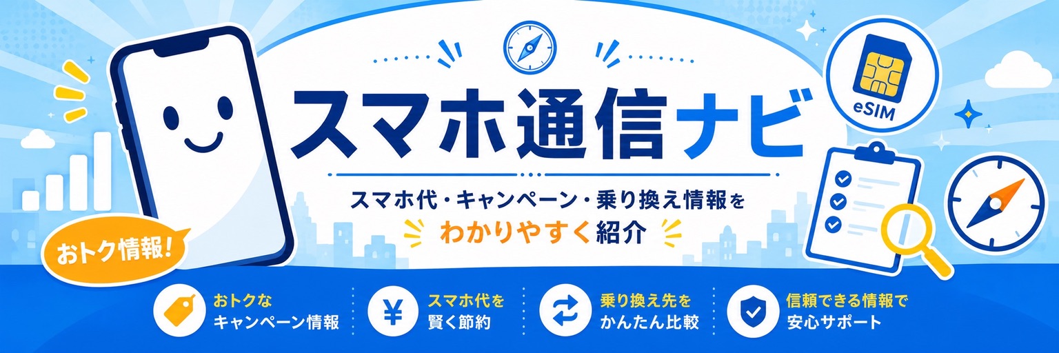 スマホ通信ナビの案内キャラクターとサービス概要